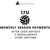 2025-2026 Volleyball Club 17U Monthly Season Payment